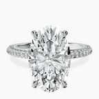18kt White Gold Grace Micro pavé Eternity Lab Diamond Ring front image