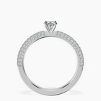 14kt White Gold Grace Micro pavé Eternity Lab Diamond Ring side right image one
