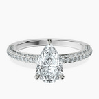 14kt White Gold Grace Micro pavé Eternity Lab Diamond Ring front image