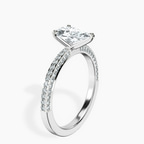 14kt White Gold Grace Micro pavé Eternity Lab Diamond Ring standing product image one
