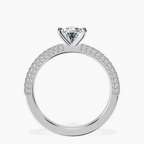 14kt White Gold Grace Micro pavé Eternity Lab Diamond Ring side right image one