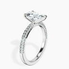 9ct White Gold Grace Micro pavé Eternity Lab Diamond Ring standing product image one