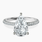14kt White Gold Grace Micro pavé Eternity Lab Diamond Ring front image