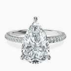 14kt White Gold Grace Micro pavé Eternity Lab Diamond Ring front image