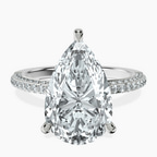 14kt White Gold Grace Micro pavé Eternity Lab Diamond Ring front image