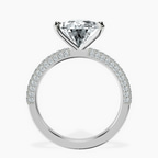 14kt White Gold Grace Micro pavé Eternity Lab Diamond Ring side right image one
