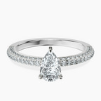 10kt White Gold Grace Micro pavé Eternity Lab Diamond Ring front image