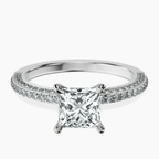 14kt White Gold Grace Micro pavé Eternity Lab Diamond Ring front image