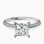 Platinum Grace Micro pavé Eternity Lab Diamond Ring front image