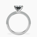 Platinum Grace Micro pavé Eternity Lab Diamond Ring side right image one