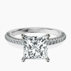 18kt White Gold Grace Micro pavé Eternity Lab Diamond Ring front image