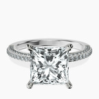 14kt White Gold Grace Micro pavé Eternity Lab Diamond Ring front image