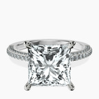 18kt White Gold Grace Micro pavé Eternity Lab Diamond Ring front image