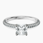 14kt White Gold Grace Micro pavé Eternity Lab Diamond Ring front image