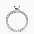 14kt White Gold Grace Micro pavé Eternity Lab Diamond Ring side right image one