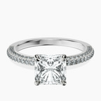 Platinum Grace Micro pavé Eternity Lab Diamond Ring front image