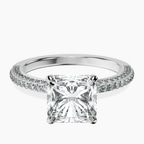 14kt White Gold Grace Micro pavé Eternity Lab Diamond Ring front image