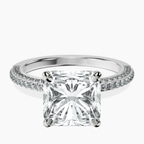 14kt White Gold Grace Micro pavé Eternity Lab Diamond Ring front image