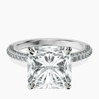 14kt White Gold Grace Micro pavé Eternity Lab Diamond Ring front image