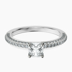10kt White Gold Grace Micro pavé Eternity Lab Diamond Ring front image
