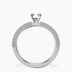 10kt White Gold Grace Micro pavé Eternity Lab Diamond Ring side right image one