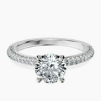 14kt White Gold Grace Micro pavé Eternity Lab Diamond Ring front image