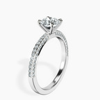 14kt White Gold Grace Micro pavé Eternity Lab Diamond Ring standing product image one