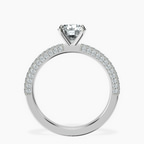 14kt White Gold Grace Micro pavé Eternity Lab Diamond Ring side right image one