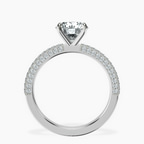 9ct White Gold Grace Micro pavé Eternity Lab Diamond Ring side right image one