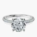 14kt White Gold Grace Micro pavé Eternity Lab Diamond Ring front image