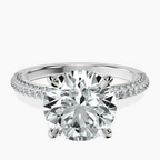 10kt White Gold Grace Micro pavé Eternity Lab Diamond Ring front image