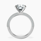 10kt White Gold Grace Micro pavé Eternity Lab Diamond Ring side right image one