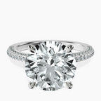 18kt White Gold Grace Micro pavé Eternity Lab Diamond Ring front image