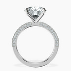 18kt White Gold Grace Micro pavé Eternity Lab Diamond Ring side right image one