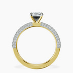 18kt Yellow Gold Grace Micro pavé Eternity Lab Diamond Ring side right image one