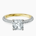 9ct Yellow Gold Grace Micro pavé Eternity Lab Diamond Ring front image
