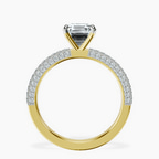 9ct Yellow Gold Grace Micro pavé Eternity Lab Diamond Ring side right image one