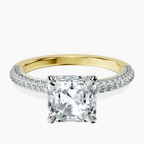 14kt Yellow Gold Grace Micro pavé Eternity Lab Diamond Ring front image