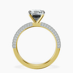 14kt Yellow Gold Grace Micro pavé Eternity Lab Diamond Ring side right image one
