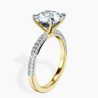 14kt Yellow Gold Grace Micro pavé Eternity Lab Diamond Ring standing product image one