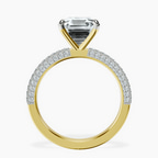 14kt Yellow Gold Grace Micro pavé Eternity Lab Diamond Ring side right image one