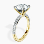 18kt Yellow Gold Grace Micro pavé Eternity Lab Diamond Ring standing product image one
