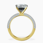 18kt Yellow Gold Grace Micro pavé Eternity Lab Diamond Ring side right image one