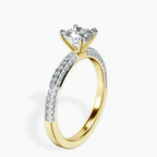 1.49 ct. cushion Grace pavé Eternity Ring in 18kt yellow gold standing product image one