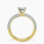 1.49 ct. cushion Grace pavé Eternity Ring in 18kt yellow gold side right image one