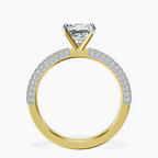 9ct Yellow Gold Grace Micro pavé Eternity Lab Diamond Ring side right image one