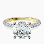 18kt Yellow Gold Grace Micro pavé Eternity Lab Diamond Ring front image