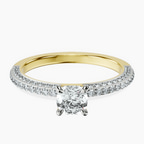14kt Yellow Gold Grace Micro pavé Eternity Lab Diamond Ring front image