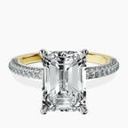 14kt Yellow Gold Grace Micro pavé Eternity Lab Diamond Ring front image