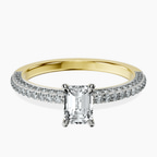 14kt Yellow Gold Grace Micro pavé Eternity Lab Diamond Ring front image